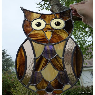Owl copper-foiled stained glass class paris versailles