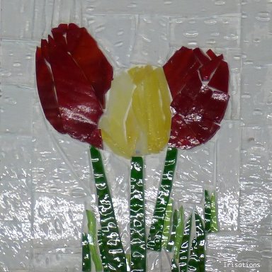Glass Mosaic initiation workshop flowers tulips paris versailles france