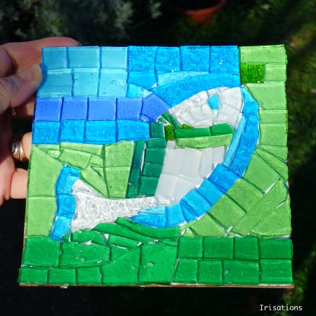 Glass Mosaic initiation workshop fish nature animal paris versailles france