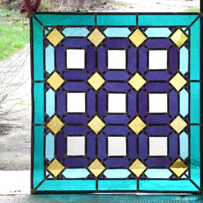 Geometric stained glass window - professional education paris versailles France